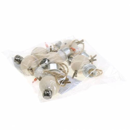 Floristik24 Decoraciones para árboles de navidad muñeco de nieve para colgar 7cm 6pcs