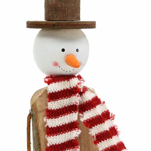 Floristik24 Muñeco de nieve de madera con pátina 30cm 2pcs