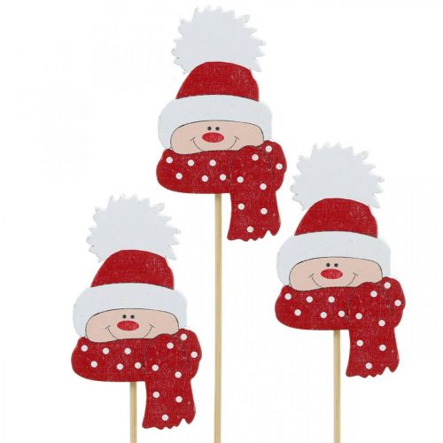 Tapón de flores invierno niño, carita con gorro y bufanda, decoración de Adviento 8×4,3cm 18 piezas