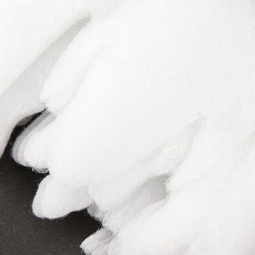 Artículo Guirnalda de carámbanos de forro polar blanco o purpurina 9×200cm 6ud