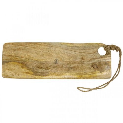 Floristik24 Deco tray bandeja de servicio de madera de mango natural con cordón 58×19cm