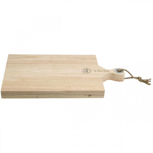 Floristik24 Tabla de cortar de mango, bandeja decorativa con mango de madera auténtica 38 × 26,5cm L48cm