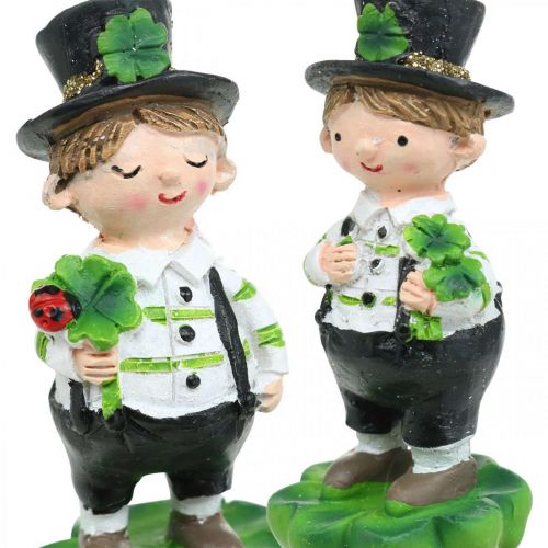 Artículo Deshollinador con trébol, enchufe para Nochevieja, amuleto de la suerte, Día de San Patricio L27cm 4 piezas
