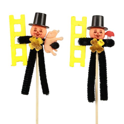 Artículo Tapones de flores para deshollinador, decoración de Nochevieja L17cm H8cm 36 piezas