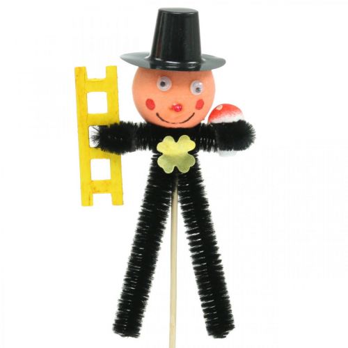 Floristik24 Deshollinador chenilla en palo decoración Nochevieja 13cm 18 piezas