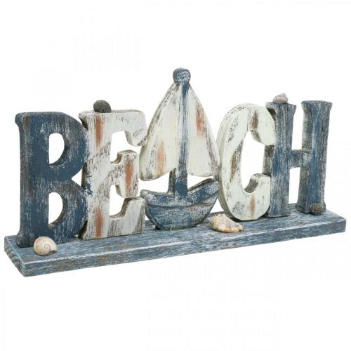 Floristik24 Display lettering Beach, decoración marítima madera L36cm H18cm