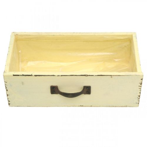Artículo Cajón de madera para plantar Yellow Shabby Chic 25×13×8cm