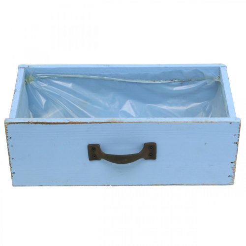 Artículo Cajón para plantas madera caja de plantas shabby chic azul claro 25×13×8cm