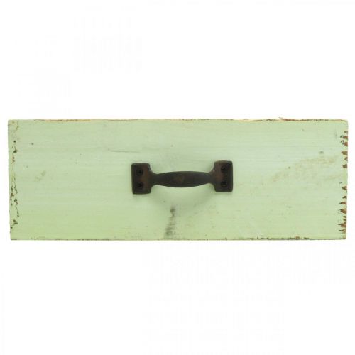 Floristik24 Cajón para plantas madera verde claro caja para plantas vintage 25×13×8cm