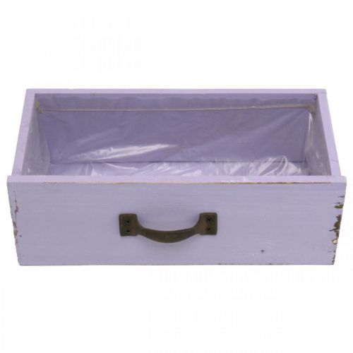 Artículo Macetero Cajón Decorativo Shabby Chic Madera Púrpura 25×13×8cm