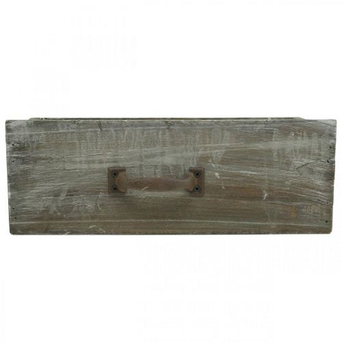 Floristik24 Caja de plantas cajón madera shabby chic blanco lavado 25x13x9cm