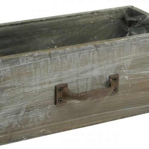 Floristik24 Caja de plantas cajón madera shabby chic blanco lavado 25x13x9cm
