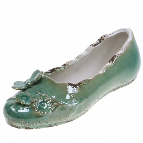 Floristik24 Jardinera zapato mujer ceramica gasolina 24cm