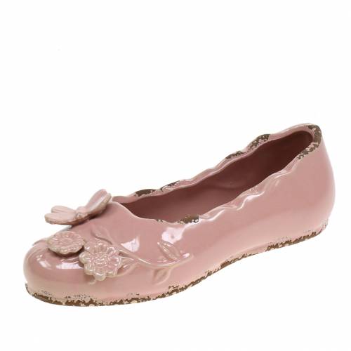 Floristik24 Jardinera mujer zapato ceramica rosa 24cm