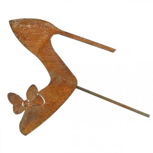 Floristik24 Zapato de cuento de hadas, pátina de tapón decorativa, decoración de jardín, tapón de metal H29cm
