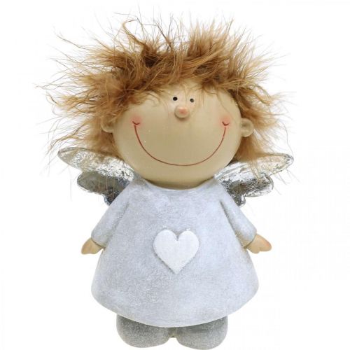 Floristik24 Ángel de la guarda, decoración de Adviento, ángel de Navidad, ángel divertido H16cm