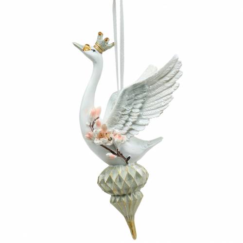 Floristik24 Percha decorativa adorno para árbol de Navidad cisne 17cm