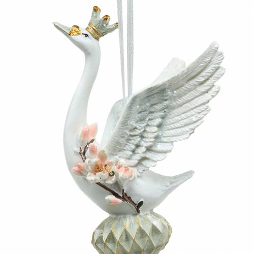 Floristik24 Percha decorativa adorno para árbol de Navidad cisne 17cm
