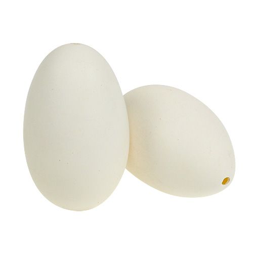 Floristik24 Huevos de cisne 9cm blancos 4uds