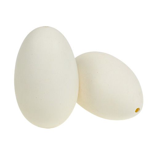 Floristik24 Huevos de cisne 9cm blanco 4pcs