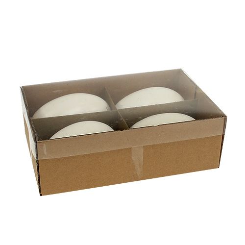 Floristik24 Huevos de cisne 9cm blancos 4uds