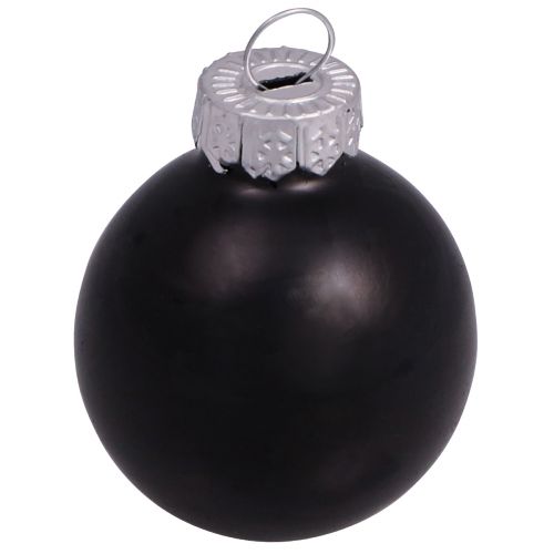 Artículo Bolas navideñas negras cristal mini mate brillo Ø3cm 22uds