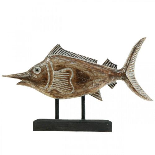 Floristik24 Pez espada Deco Pez Madera Marine Deco L40×H24.5cm