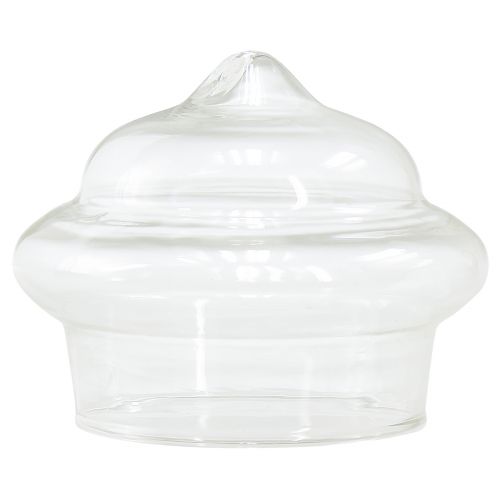 Portavelas flotante de vidrio transparente Ø7,5cm H6cm