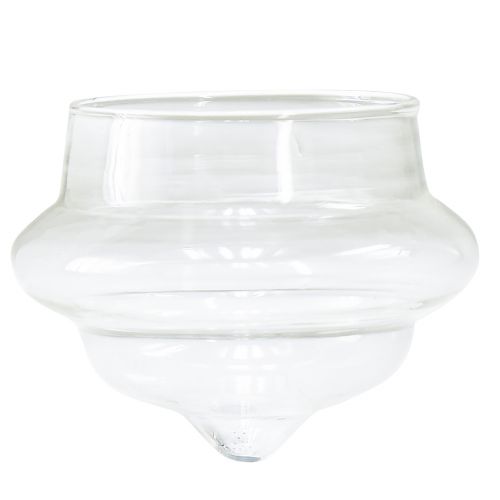 Floristik24 Portavelas flotante de vidrio transparente Ø7,5cm H6cm