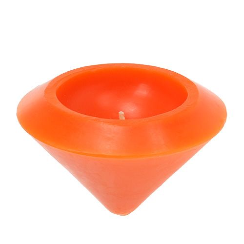 Floristik24 Vela flotante en naranja Ø13cm