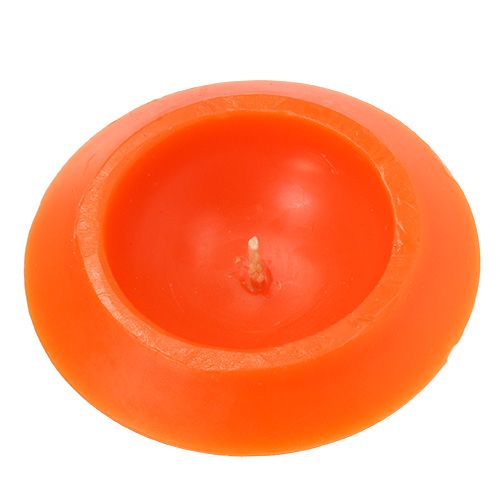 Floristik24 Vela flotante en naranja Ø13cm