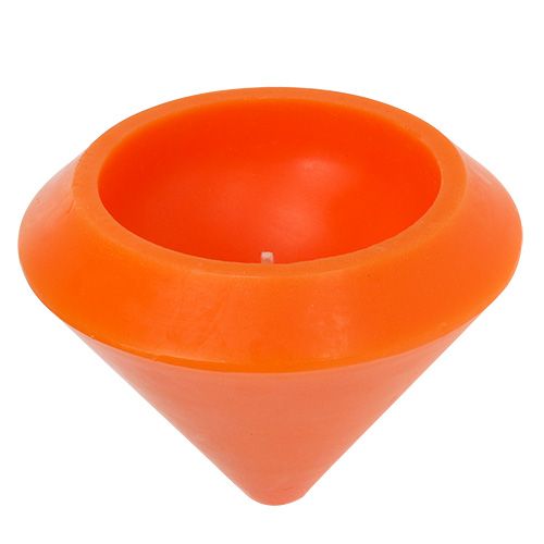 Floristik24 Vela flotante en naranja Ø16cm