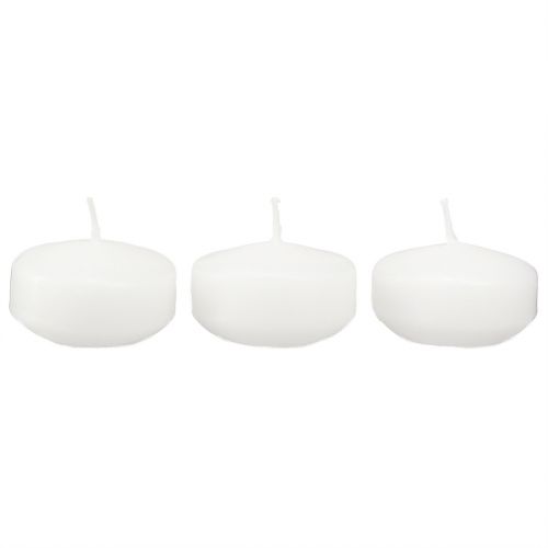 Floristik24 Velas flotantes blancas 4,5cm 28 uds