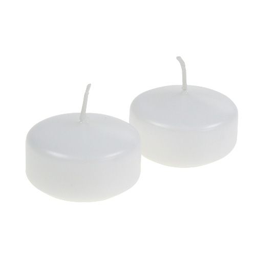 Floristik24 Velas flotantes blancas 4,5cm 8uds