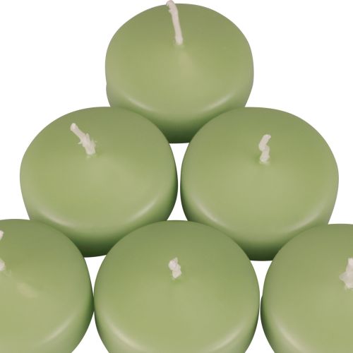 Velas flotantes verdes Velas Wenzel verde suave 30×50mm 8ud