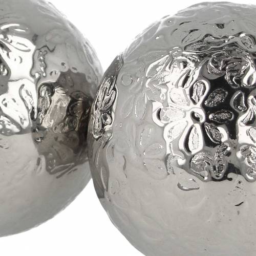Floristik24 Bola flotante flores metal plateado Ø5.5cm surtido 6pcs