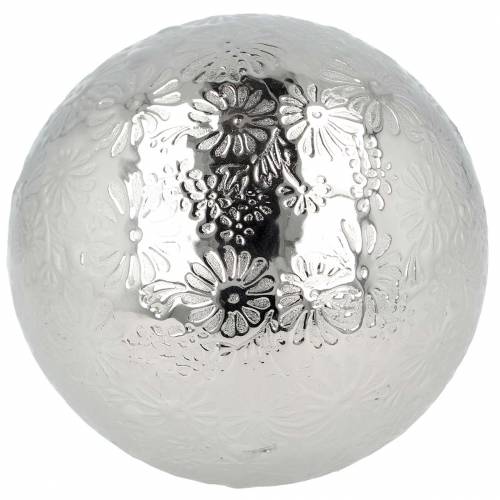 Floristik24 Bola flotante flores metal plata Ø10cm
