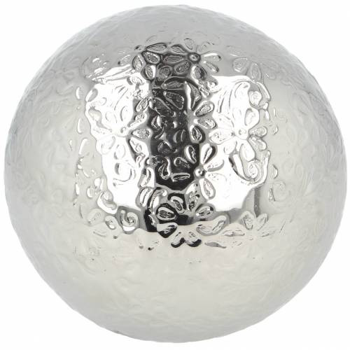 Floristik24 Bola flotante flores metal plata Ø10cm