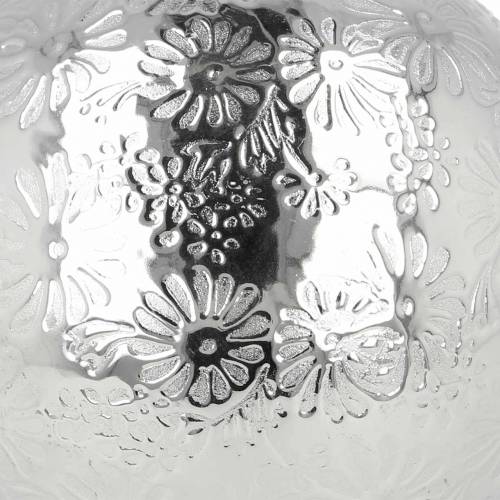 Floristik24 Bola flotante flores metal plata Ø10cm
