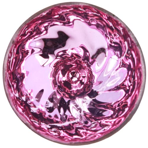 Floristik24 Portavelas flotante de cristal plateado y morado, Ø7 cm, 3 unidades