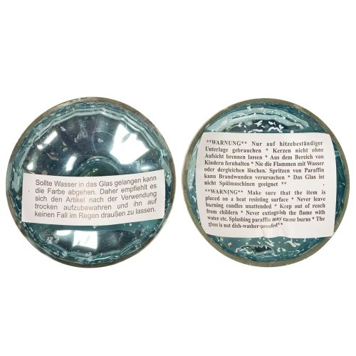 Artículo Portavelas flotante de vidrio para dar un toque elegante a cualquier habitación, 10 cm, 2 piezas