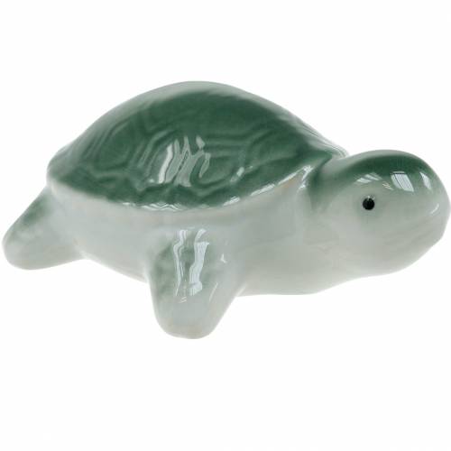 Floristik24 Tortuga de cerámica flotante verde 11,5cm 1ud