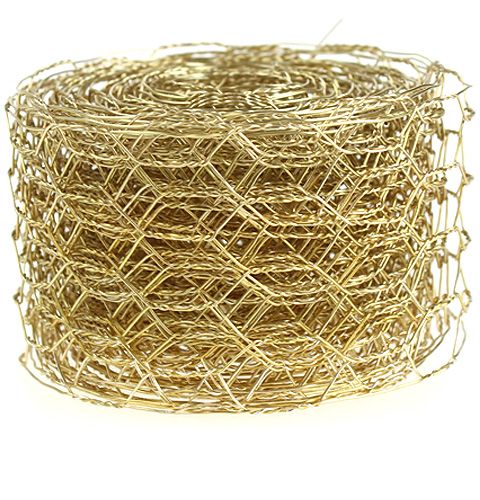 Floristik24 Trenza hexagonal 50mm 5m oro