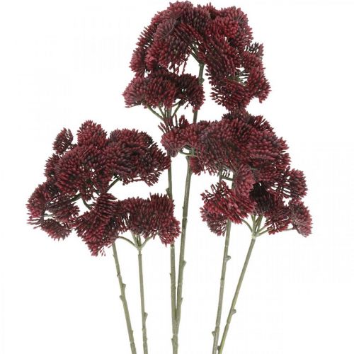 Floristik24 Sedum rojo artificial stonecrop otoño decoración 70cm 3pcs