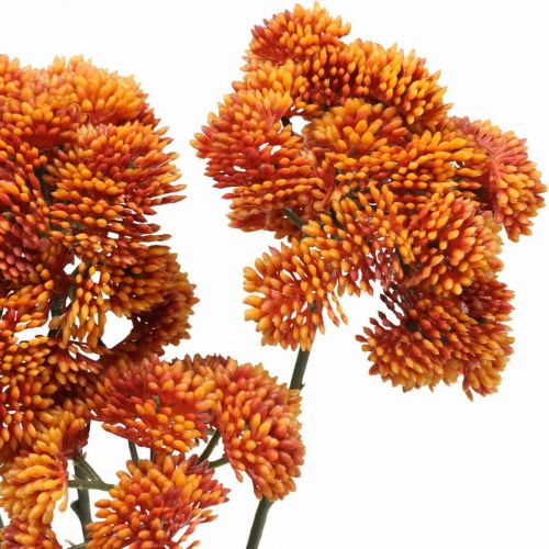 Floristik24 Sedum artificial sedum naranja otoño decoración 70cm 3pcs