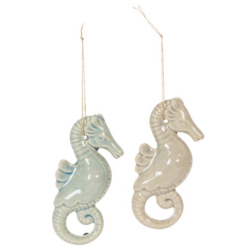 Artículo Decoración colgante de caballito de mar para salón y baño, estilo marinero de verano, 15 cm, 2 piezas