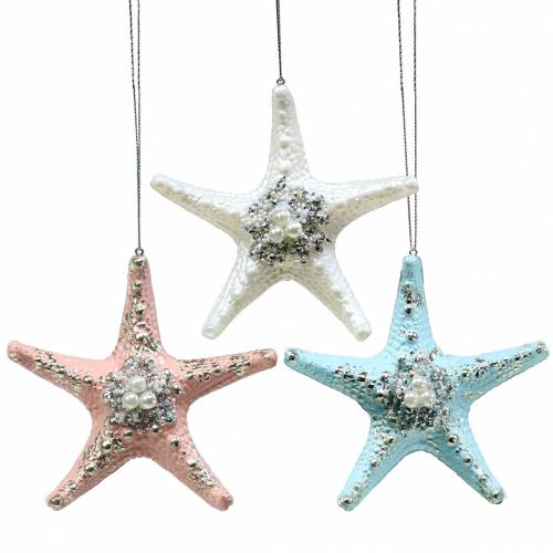 Floristik24 Deco percha estrella de mar 12cm 3pcs