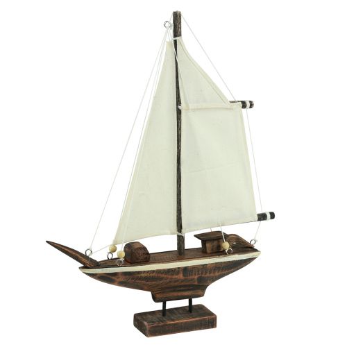 Artículo Velero decoración barco madera pino marrón 32×5×41cm