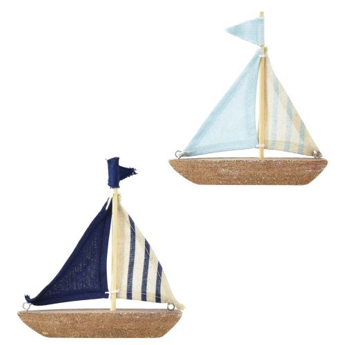 Artículo Velero vintage barco decorativo de madera 12×3×15cm surtido 2ud