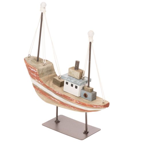 Maqueta decorativa de barco de madera para alféizar de ventana, 20 cm. comprar | Floristik24.es